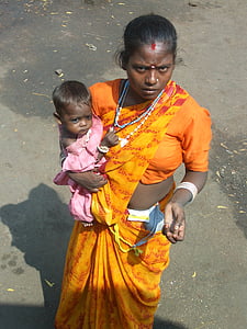 Intian, köyhyyden, kerjäläinen, naisten, ALMS