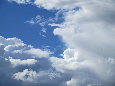 nuvens, cloudscape, tempo, céu, atmosfera, Cumulus