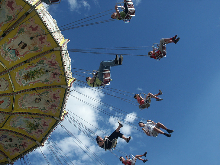 fair, carousel, folk festival, chain carousel, ride, speed, high