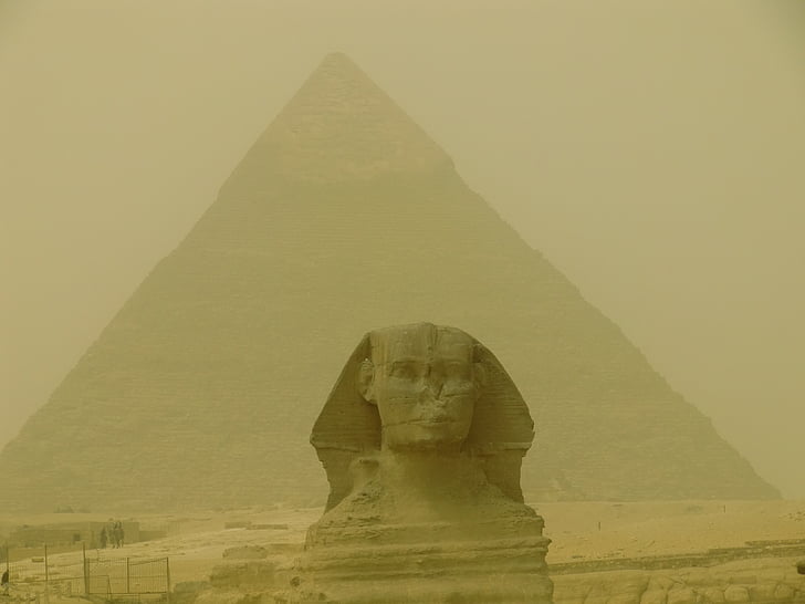 pyramid, egypt, shinx