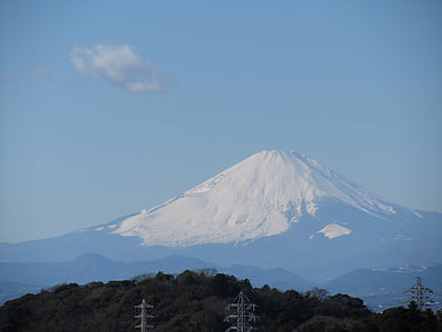 връх Фуджи, Камакура, десет en пешеходни пътеки, Нова година ден, планински, сняг, пейзаж
