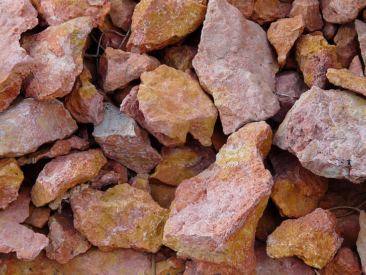 taş, kaya, dağ eteğindeki taş yığını, kayalar, Kırmızı, Kum taşı, renkli