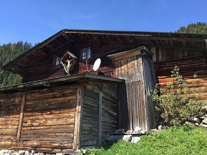 Refugio de montaña, Alm, Cabaña, Alpe, Austria, montañas, Cabaña alpina