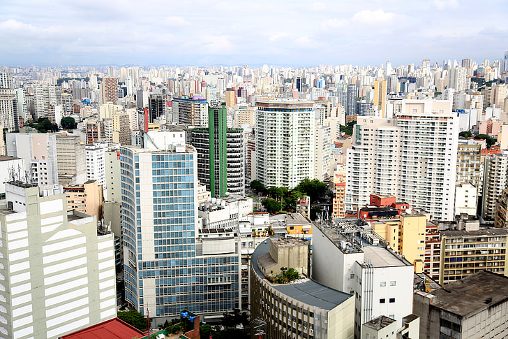 Будинки, Міські, Аерофотозйомка, Архітектура, Центр міста Сан-Паулу, Туристична точку, Vista