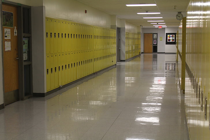 school, lockers, lock, combination, safe, indoors, corridor