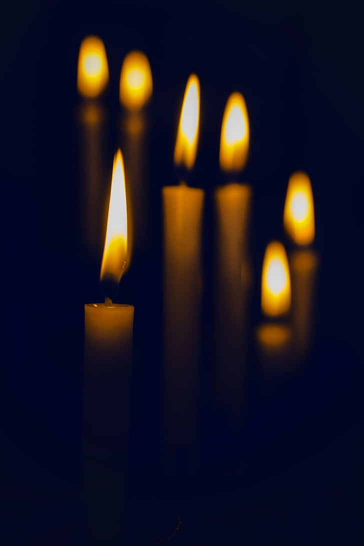 žvakė, liepsna, šviesos, tamsus, gaisro, liepsna. šviesos, šviečiantys