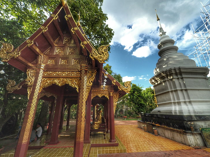 åtgärd, Chiang mai thailand, sathup, Wat phra singh