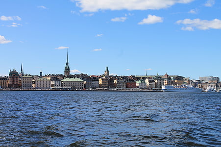 Estocolmo, mar, casco antiguo
