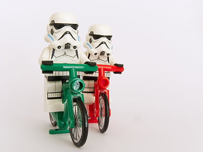 Stormtrooper, LEGO, sykkel, syklist, sykling, rase, konkurranse