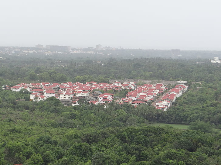 vallée de Manipal, Udupi, Karnataka, Inde, ville, ville, maisons
