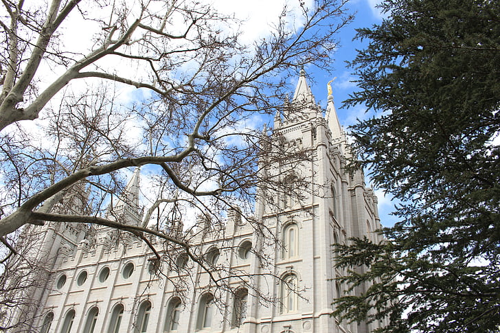 Salt lake Cityssä, temppeli, Mormonin kirja, keskusta, rakennus, Utah, Lake