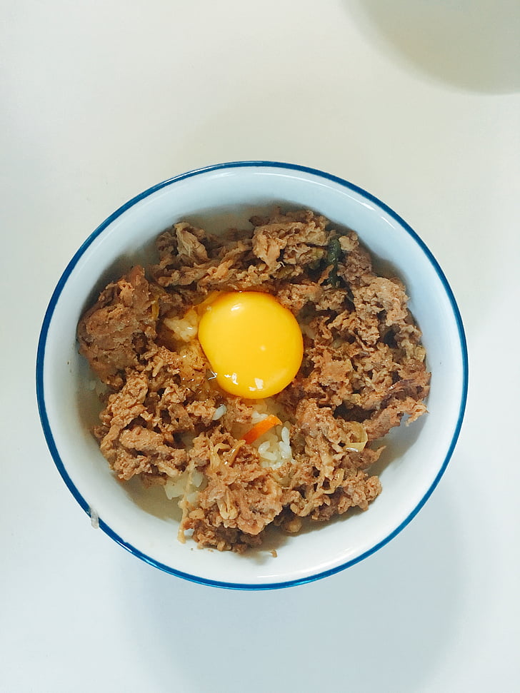 eggs, food, bulgogi, bob, delicious, korean, plate