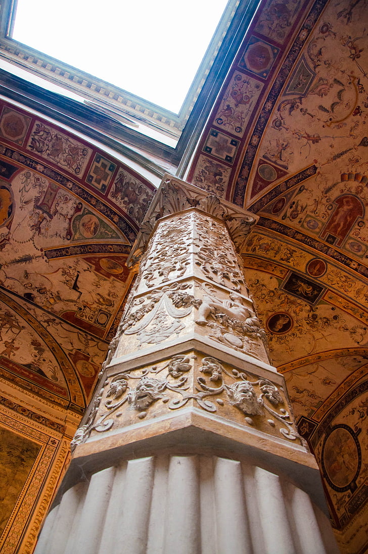 Palazzo della Signoria-aukio, Firenze, Italia, toimii, Art, muistomerkki, historia