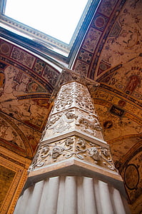 το Palazzo della signoria, Φλωρεντία, Ιταλία, έργα, τέχνη, Μνημείο, ιστορία