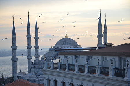 Istanbul, Blå moskén, Turkiet, Sultanahmet