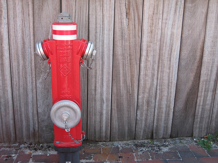 hidrant, vode, ogenj, kovine, rdeča