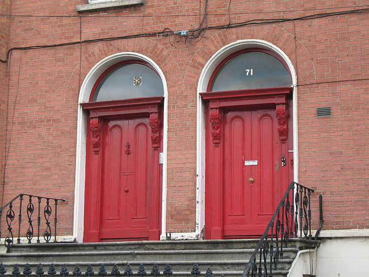 Dublin, Irlanda, porta, portas de Dublin, casa, Casa, edifício