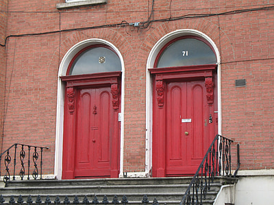 ダブリン, アイルランド, ドア, ダブリンのドア, 家, ホーム, 建物