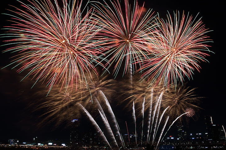Festivalul de focuri de artificii internaţională Seoul, cerul de noapte, Yeouido, Seul, Festivalul de focuri de artificii, noapte, City