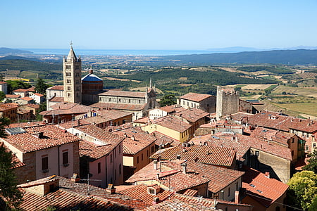 massa Maritim, Italia, Tuscany, Borgo, abad pertengahan, pemandangan, Italia