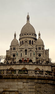 Sacre coeur, Parijs, Frankrijk, het platform, historische werken, Kathedraal