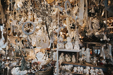 jul, indretning, ornamenter, Blur, display, Angel, legetøj