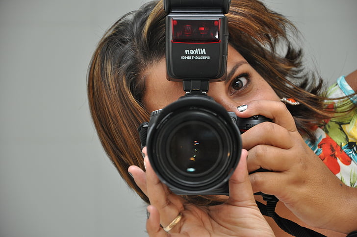 fotografi, fotografer, kamera, wanita, menembak, kamera - peralatan fotografi, Perempuan