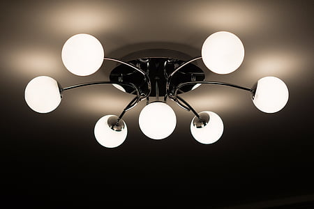 Lampada da soffitto, Lampada, Lampadario a bracci, lampadine, design d'interni, illuminazione della stanza, Lampade