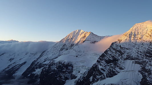 königsspitze, Sunrise, hory, Gran zebru, Monte zebru, ortlergruppe, Alpine