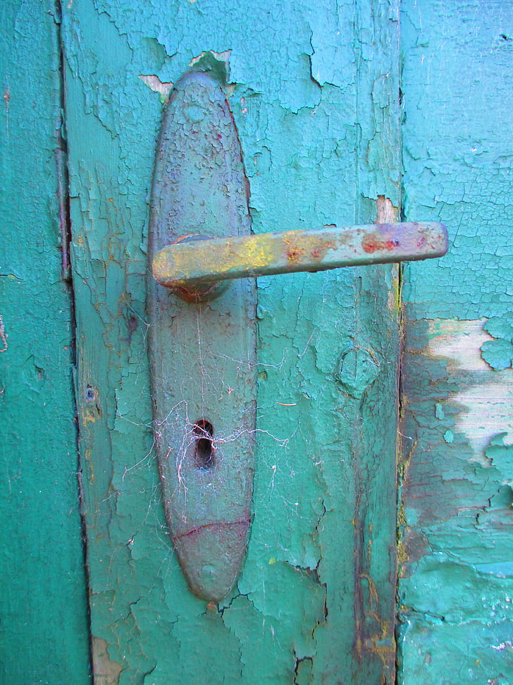 deur, deur, Kasteel, montage, blauw, voordeur, RVS