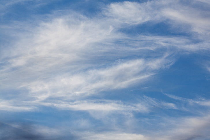 nori cirrus, nori, albastru, cer, nor, clar, însorit