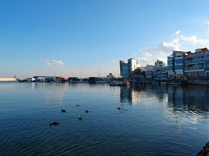 havet, Sky, Gangwon-do, Sokcho, daepo havn, vinter havet