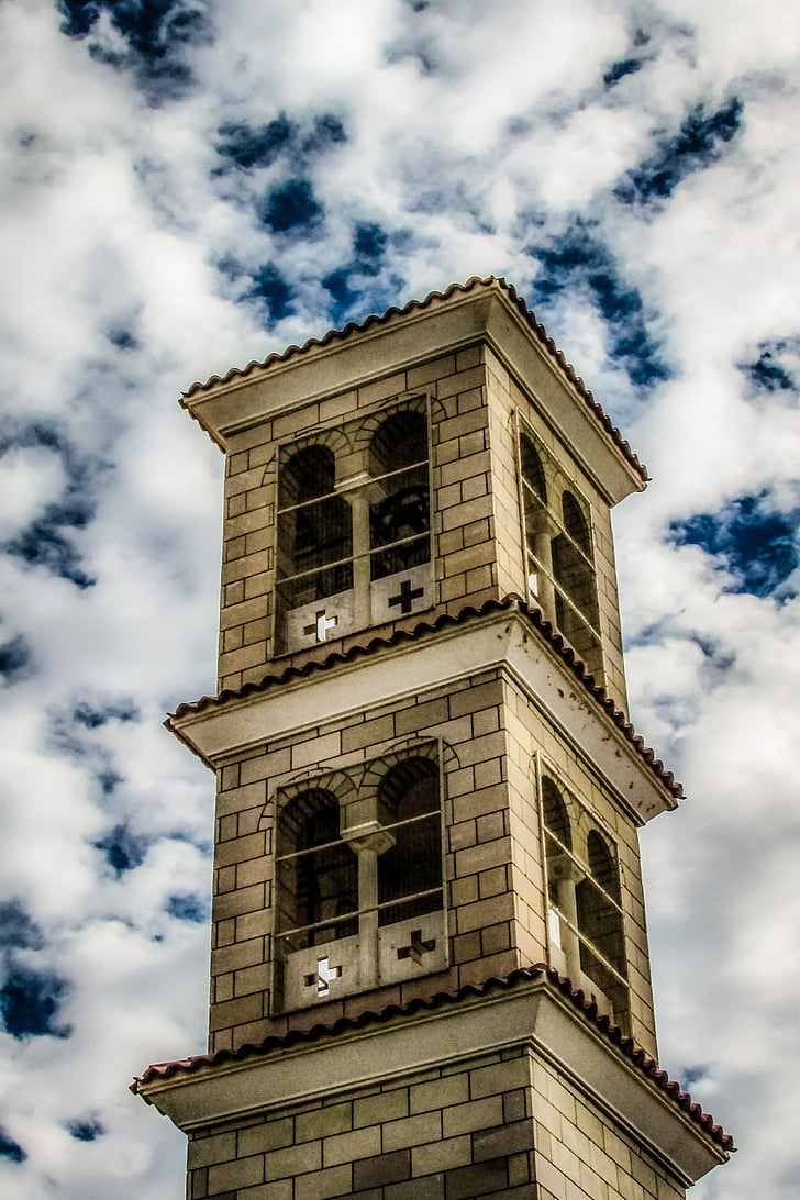 Glockenturm, Kirche, Himmel, Wolken, Architektur, Religion, das Christentum