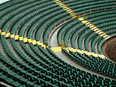 grønn, stadion, sitteplasser
