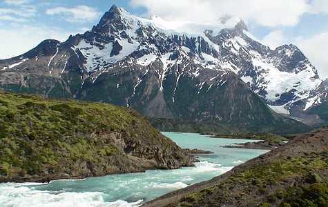 salto grande rio paine, Argentina, cascata, montagna, natura, acqua, paesaggio