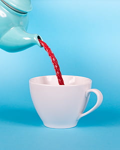 juice, drinks, beverage, cup, teacup, blue, background