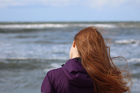 morje, veter, valovi, na obali, vode, pogled, Baltskega morja