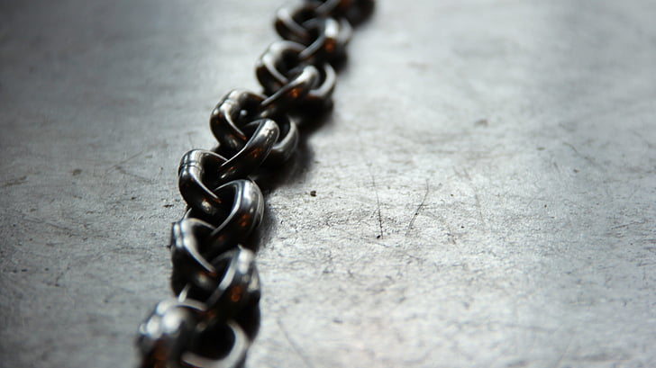 cadena, enlace, metal, fuerte, conectar, conectado, protección