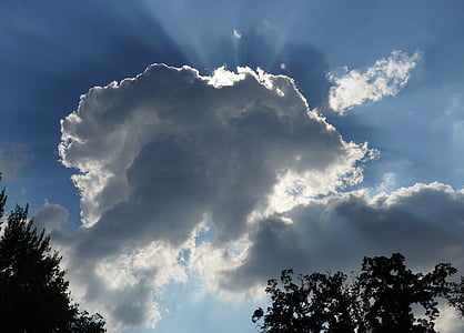 雰囲気, 大気, ブルー, 曇り, 雲, 雲の形, 曇り