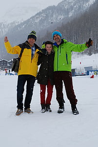 valdesere, 滑雪, 度假, 家庭, 冬天, 法国, 儿子