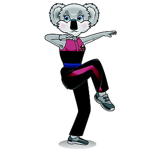kung fu, koala, martial art, posture, mascot