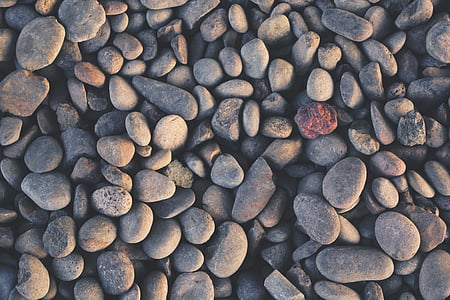 pedra, fragmentos de, praia, natureza, oceano, padrão, mar