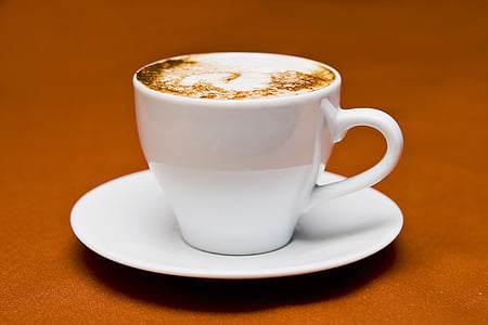 minuman, kafe, kafein, cappuccino, keramik, kopi, cangkir kopi