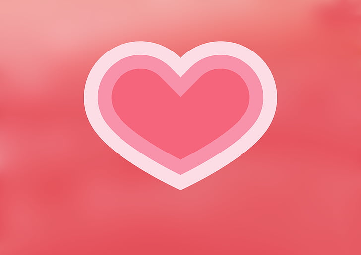 l'amor, cor, dia de Sant Valentí, fons, Romanç, sort, vermell