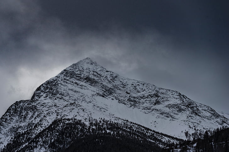 Mountain, snö, Alperna, kalla, naturen, klättra, vandring
