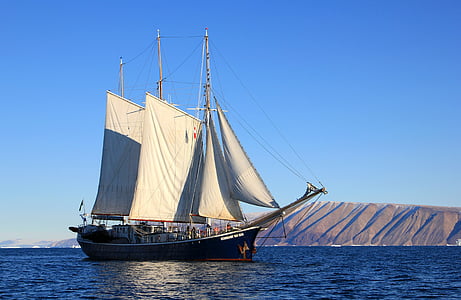 Purjekas, laeva, purjetamine, Gröönimaa, paat