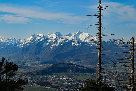 austria, emsreute, hohenems, view, säntis, alpine, sky