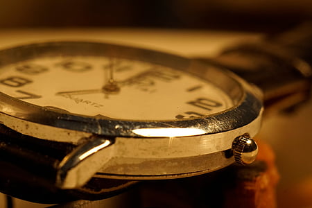 reloj, antiguo, dial de, tiempo, macro, datos de, relojero