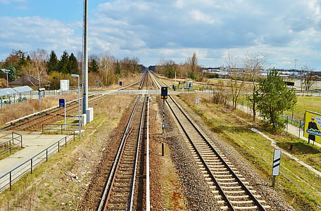 железная дорога, gleise, казалось, сигнала, переездах, Железнодорожная линия, путешествия