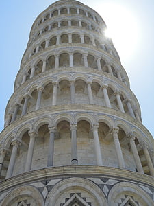 Pisa, lutande, Italien, landmärke, berömda, tornet